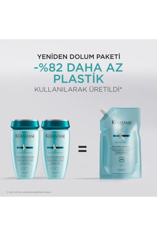 Kerastase Resistance Bain Force Architecte Zayıf Ve Yıpranmış Saçlar Için Onarıcı Şampuan 500 ml - 8