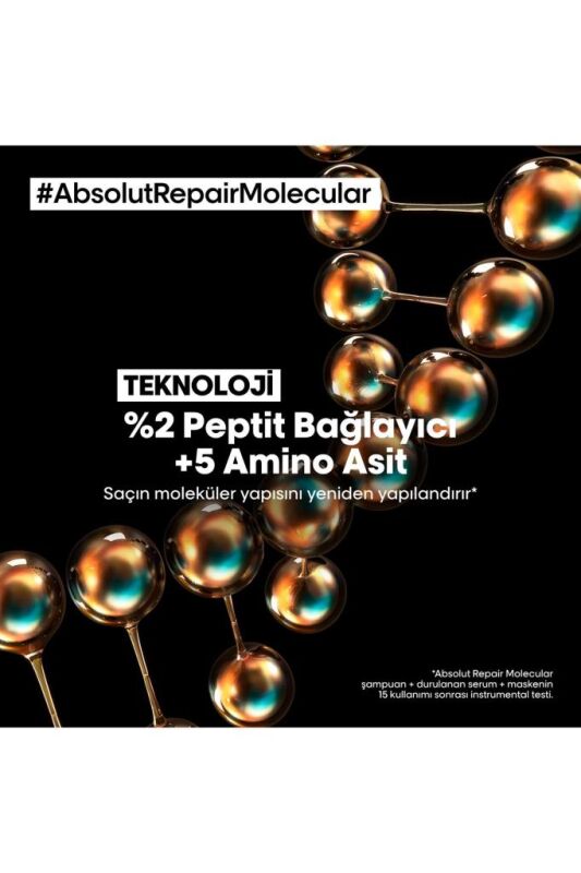 Serie Expert Absolut Repair Molecular Tüm Yıpranmış Saçlar İçin Arındırıcı Şampuan 500 ml - 5