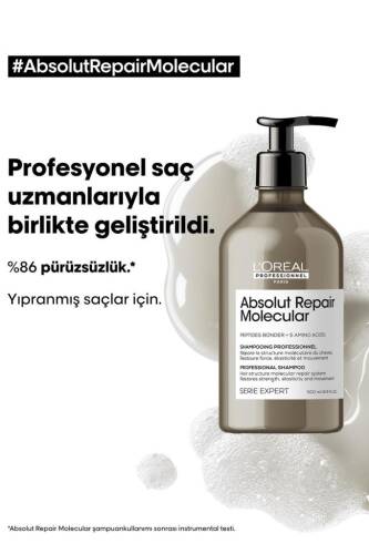Serie Expert Absolut Repair Molecular Tüm Yıpranmış Saçlar İçin Arındırıcı Şampuan 500 ml - 6