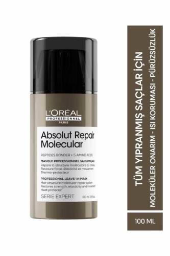Serie Expert Absolut Repair Molecular Tüm Yıpranmış Saçlar İçin Durulanmayan Maske 100 ml