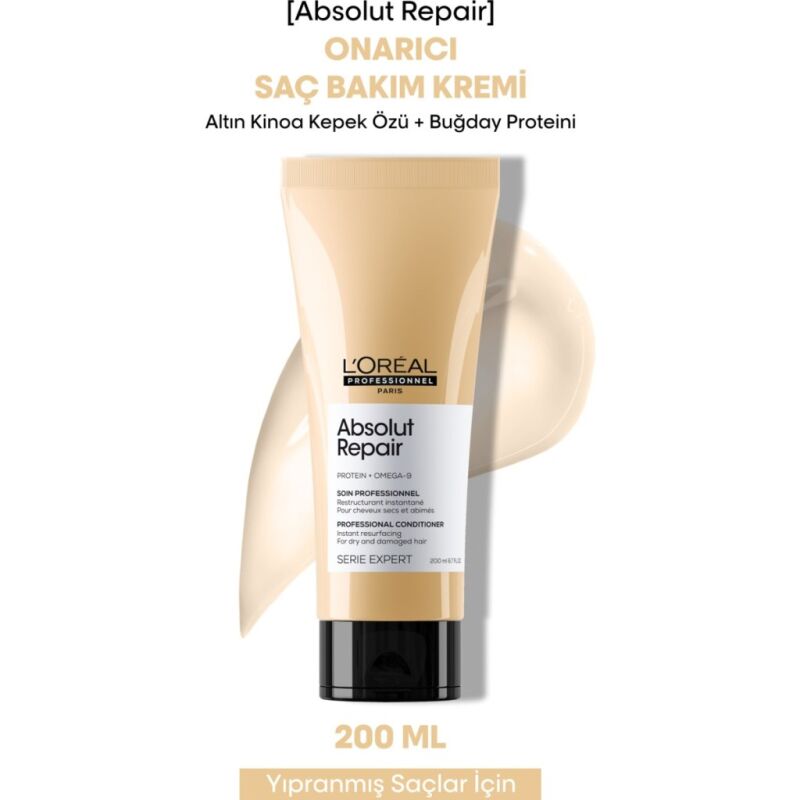 Serie Expert Absolut Repair Yıpranmış Saçlar İçin Onarıcı Saç Bakım Kremi 200 ml - 1