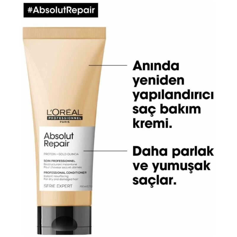 Serie Expert Absolut Repair Yıpranmış Saçlar İçin Onarıcı Saç Bakım Kremi 200 ml - 5