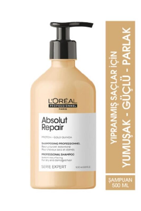 Serie Expert Absolut Repair Yıpranmış Saçlar Için Onarıcı Şampuan 500 Ml - 1