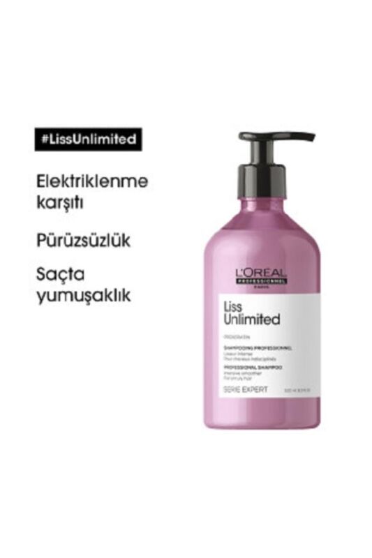 Serie Expert Liss Unlimited Elektriklenme Karşıtı Ve Yumuşaklık Veren Şampuan 500 Ml - 3