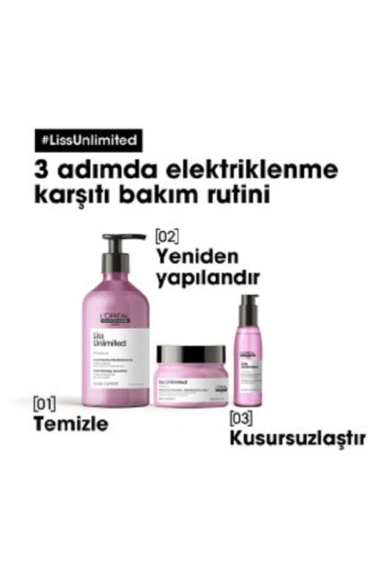 Serie Expert Liss Unlimited Elektriklenme Karşıtı Ve Yumuşaklık Veren Şampuan 500 Ml - 5