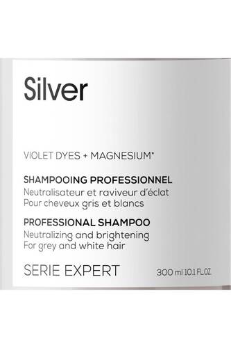 Serie Expert Silver Çok Açık Sarı, Gri Ve Beyaz Saçlar Için Renk Dengeleyici Mor Şampuanı 300 Ml - 3