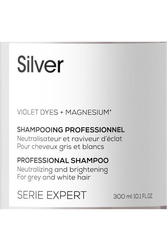 Serie Expert Silver Çok Açık Sarı, Gri Ve Beyaz Saçlar Için Renk Dengeleyici Mor Şampuanı 300 Ml - 3