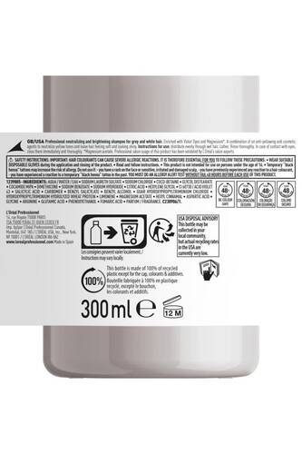 Serie Expert Silver Çok Açık Sarı, Gri Ve Beyaz Saçlar Için Renk Dengeleyici Mor Şampuanı 300 Ml - 4