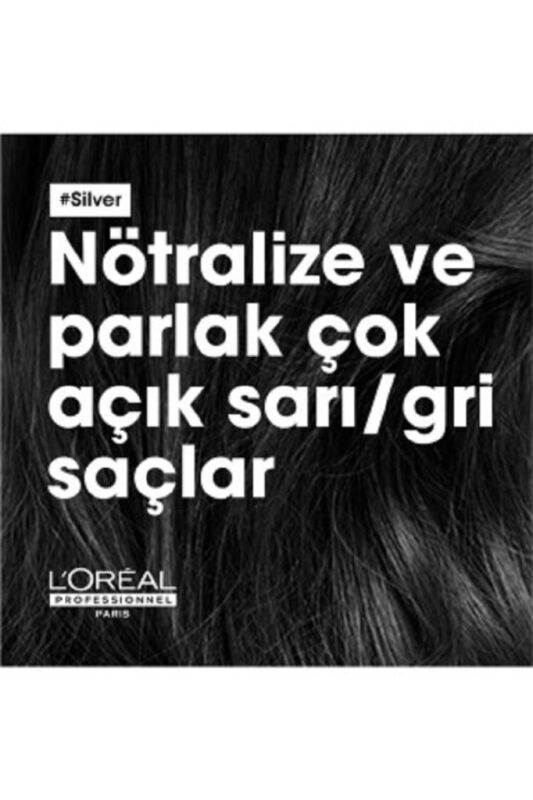 Serie Expert Silver Çok Açık Sarı Gri ve Beyaz Saçlar İçin Renk Dengeleyici Mor Şampuanı 500 ml - 2