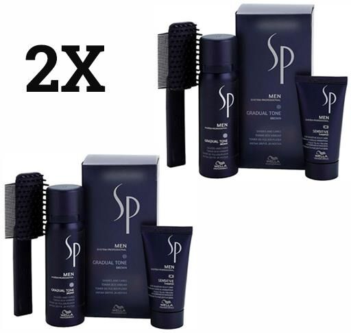 Wella SP Men Gradual Tone Pigment Mousse Beyaz Saç Kapatıcı Siyah - 2 'Lİ ÜRÜN - 1