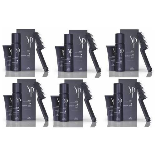 Wella Sp Men Pigment Mousse gradual Tone Black Siyah 6x60ml - 1